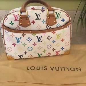 Louis Vuitton White Monogram Trouville Bag